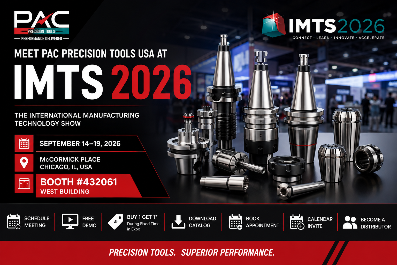 PAC Precision Tools USA to Exhibit at IMTS 2026 – Visit Booth #432061