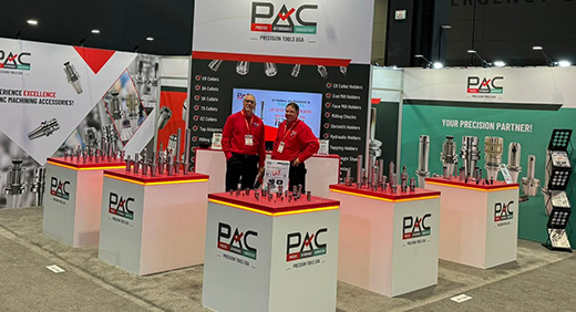PAC Precision Tools USA team and precision tooling display at IMTS